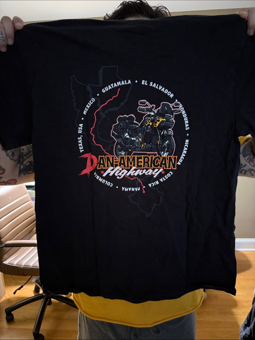 Costa Black Short Sleeve 'DANGER' Graphic Tee with Red and Yellow Accents - Picture 2 of 2